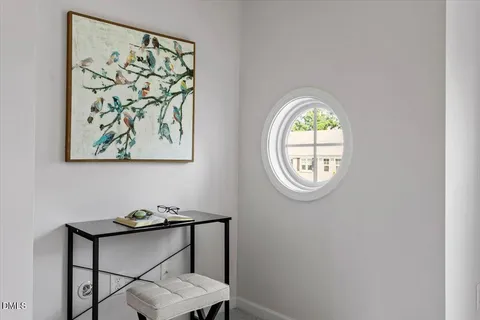 a view of workspace with a window