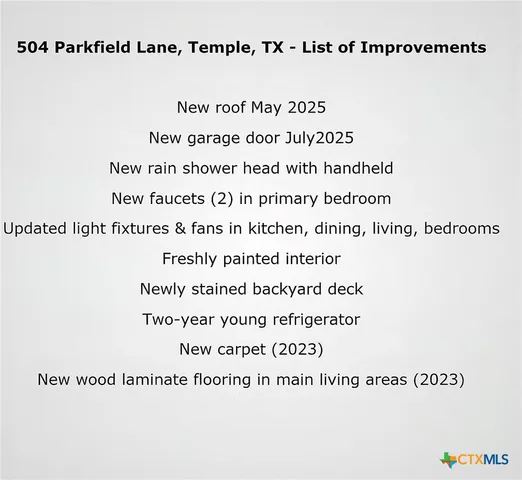 $227,000 | 504 Parkfield Lane, Temple, TX 76502