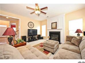 118 Hollyhurst Lane Fort Mill, SC 29708 - Photo 3 of 16 a living room with furniture a fireplace and a flat screen tv