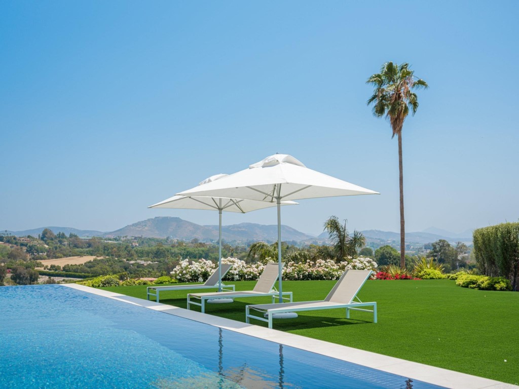 5516 La Crescenta Road Rancho Santa Fe, CA 92067 - Photo 16 of 68 a view of a garden with a lake view