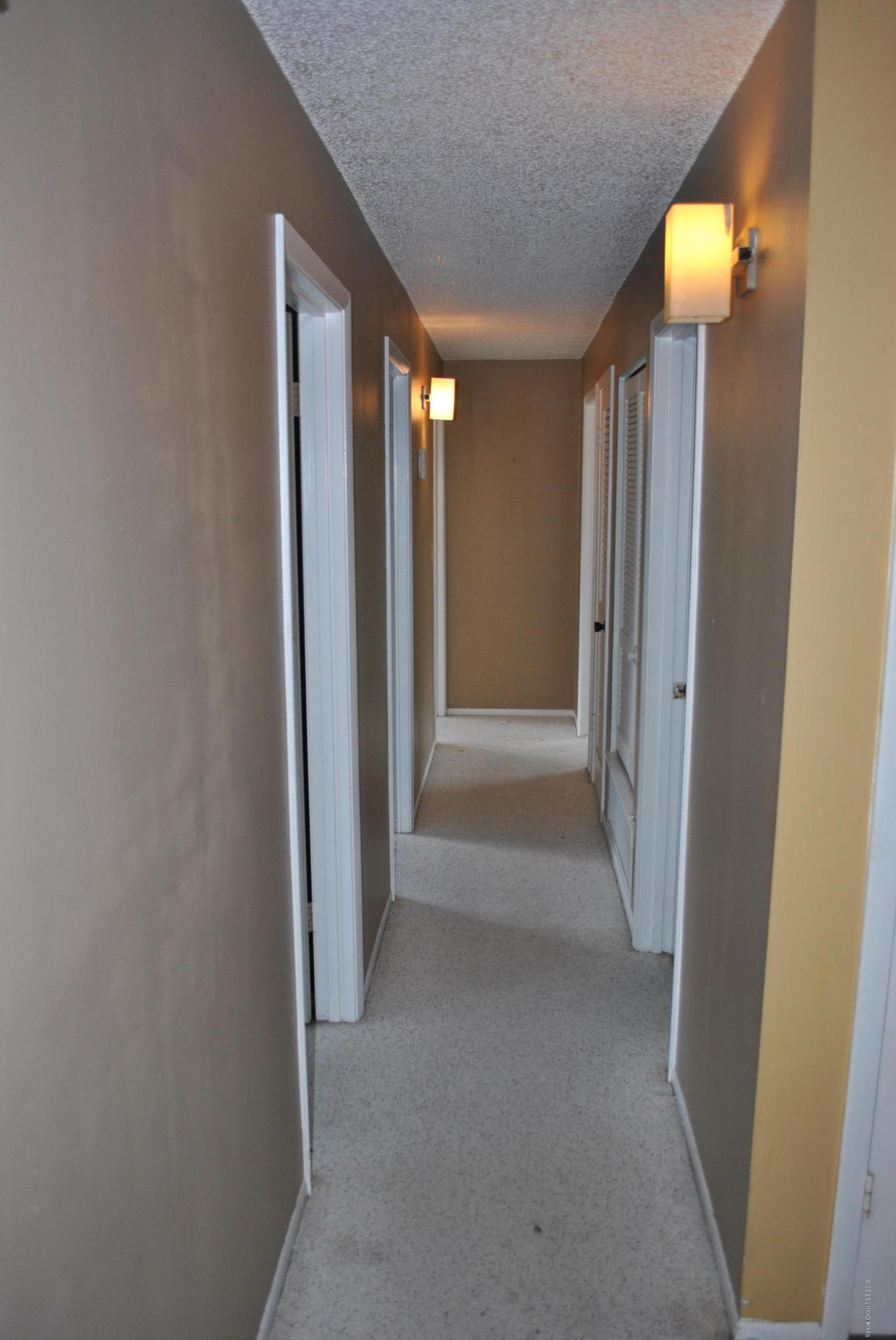 1167 Cotton Road Northeast Palm Bay, FL 32905 - Photo 16 of 34 a view of a hallway with wooden floor