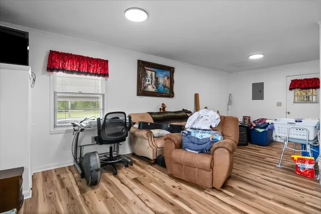 a bathroom with a sink and a window