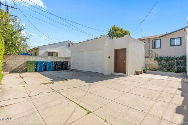 a potted plant sitting in front of a house