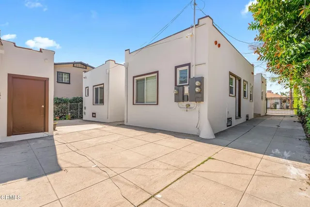 a outdoor space with plants