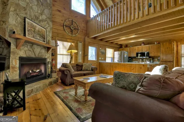 a view of outdoor space with seating area