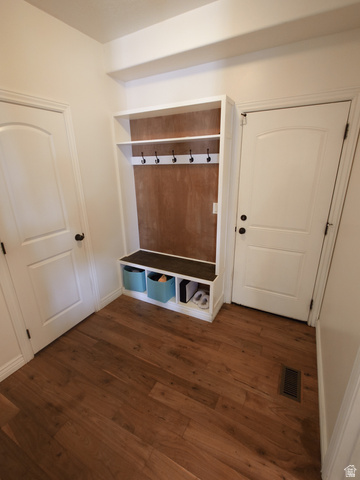 552 Sunset Crest Way Draper, UT 84020 - Photo 26 of 68 Mudroom with dark wood-style floors and baseboards