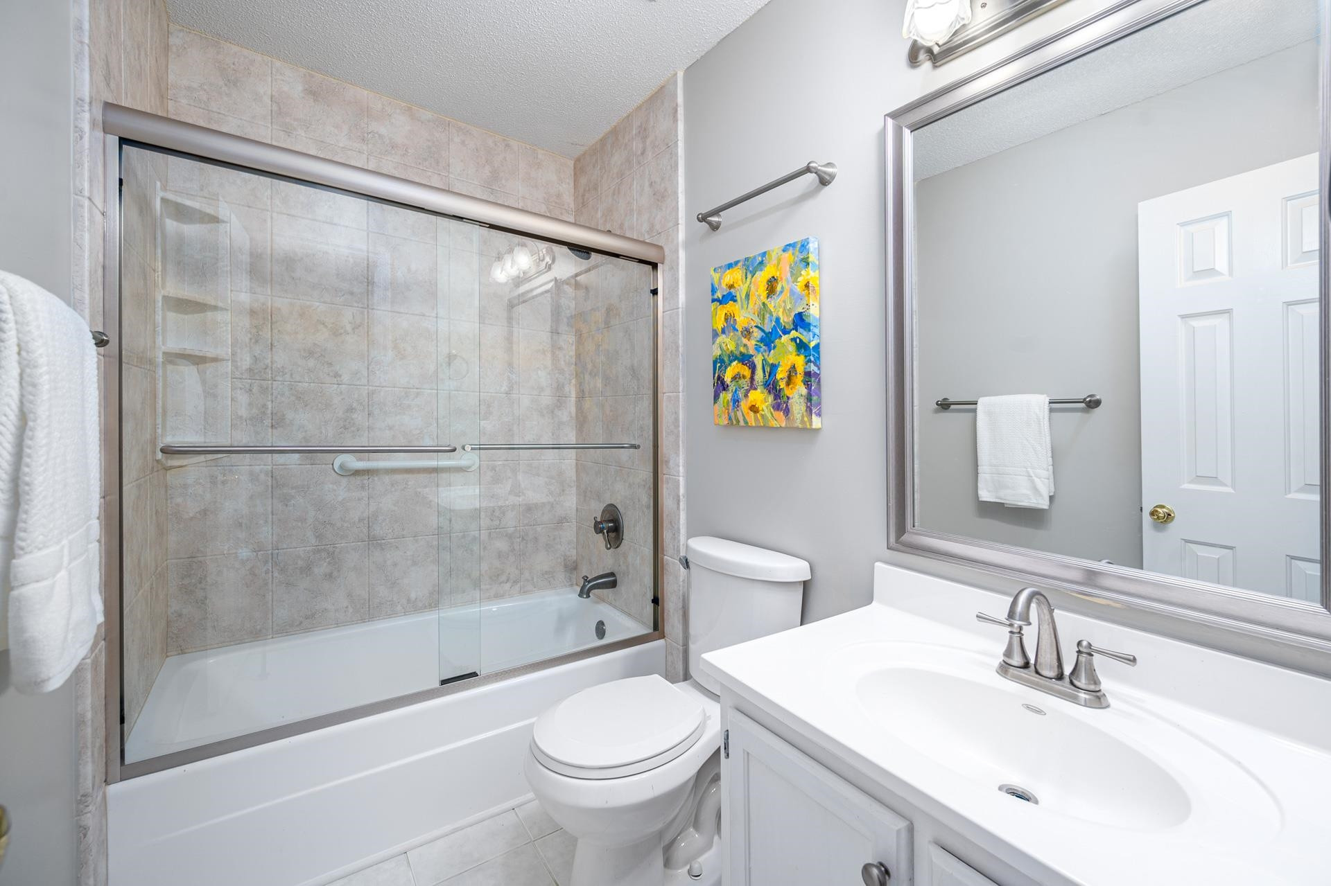 118 Long Shadow Place Durham, NC 27713 - Photo 13 of 24 a bathroom with a sink mirror toilet and bathtub