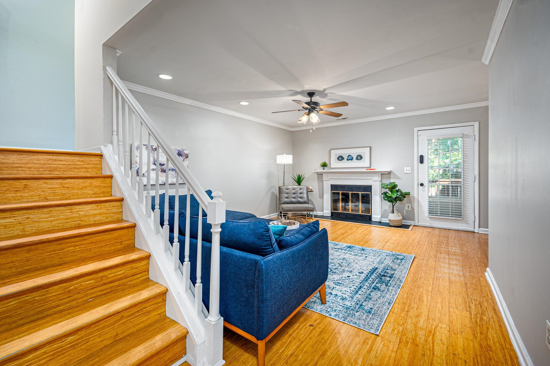 118 Long Shadow Place Durham, NC 27713 - Photo 4 of 24 a living room with furniture and a fireplace