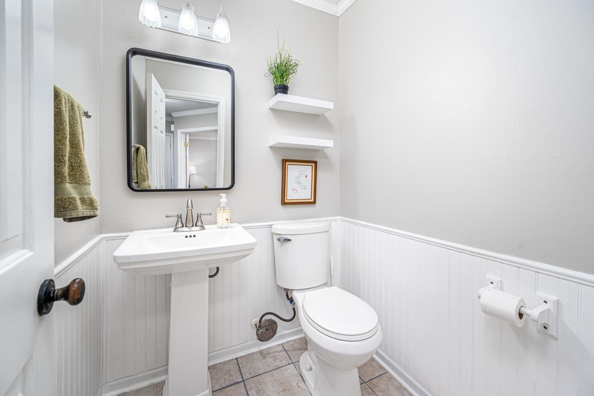 118 Long Shadow Place Durham, NC 27713 - Photo 10 of 24 a bathroom with a toilet a sink and mirror