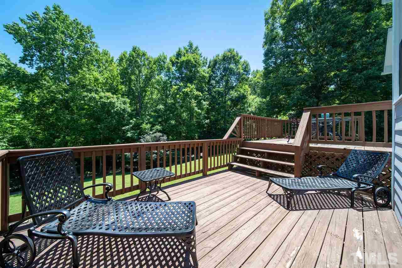 10001 Duval Street Raleigh, NC 27614 - Photo 15 of 19 Two tiered deck perfect for entertaining and enjoying the view!