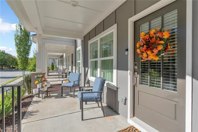 a outdoor space with chairs