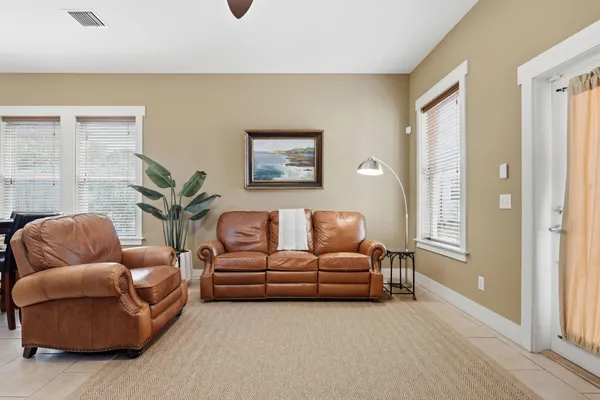 a view of a dining room and livingroom view