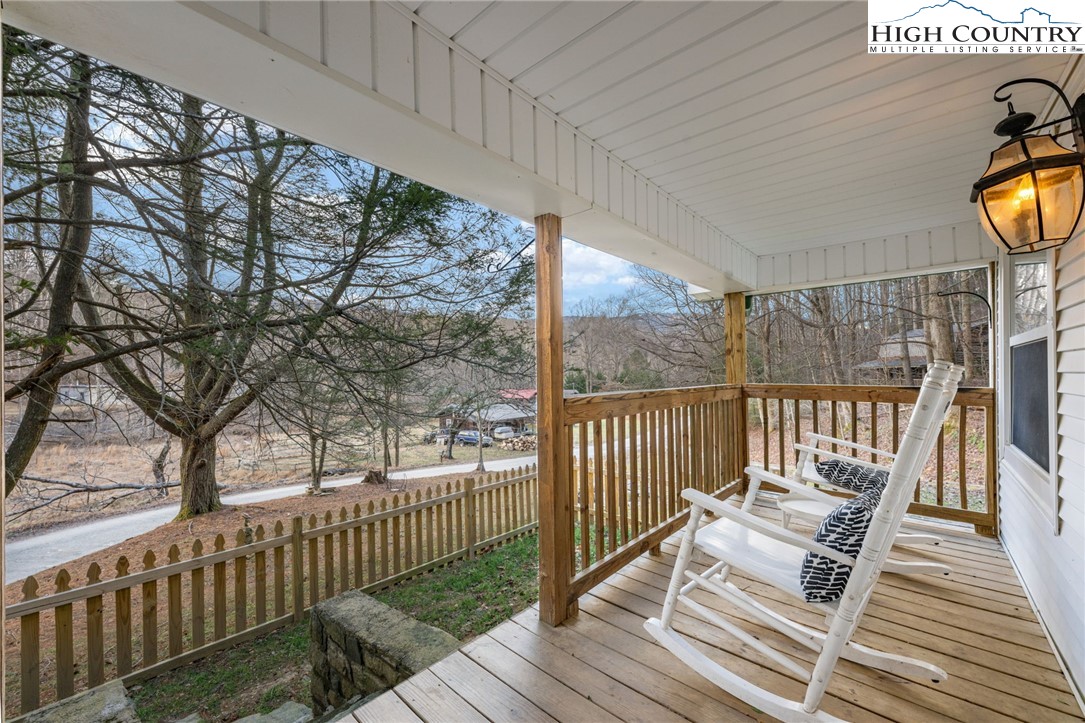 295 Jake's Mountain Road Boone, NC 28607 - Photo 35 of 47 a view of balcony with wooden floor and fence