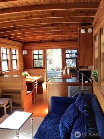 a view of yard with outdoor seating