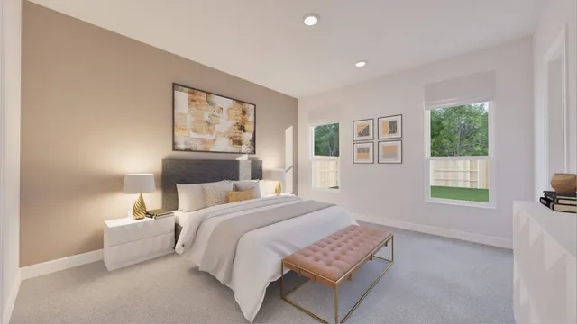 a bathroom with a double vanity sink and mirror