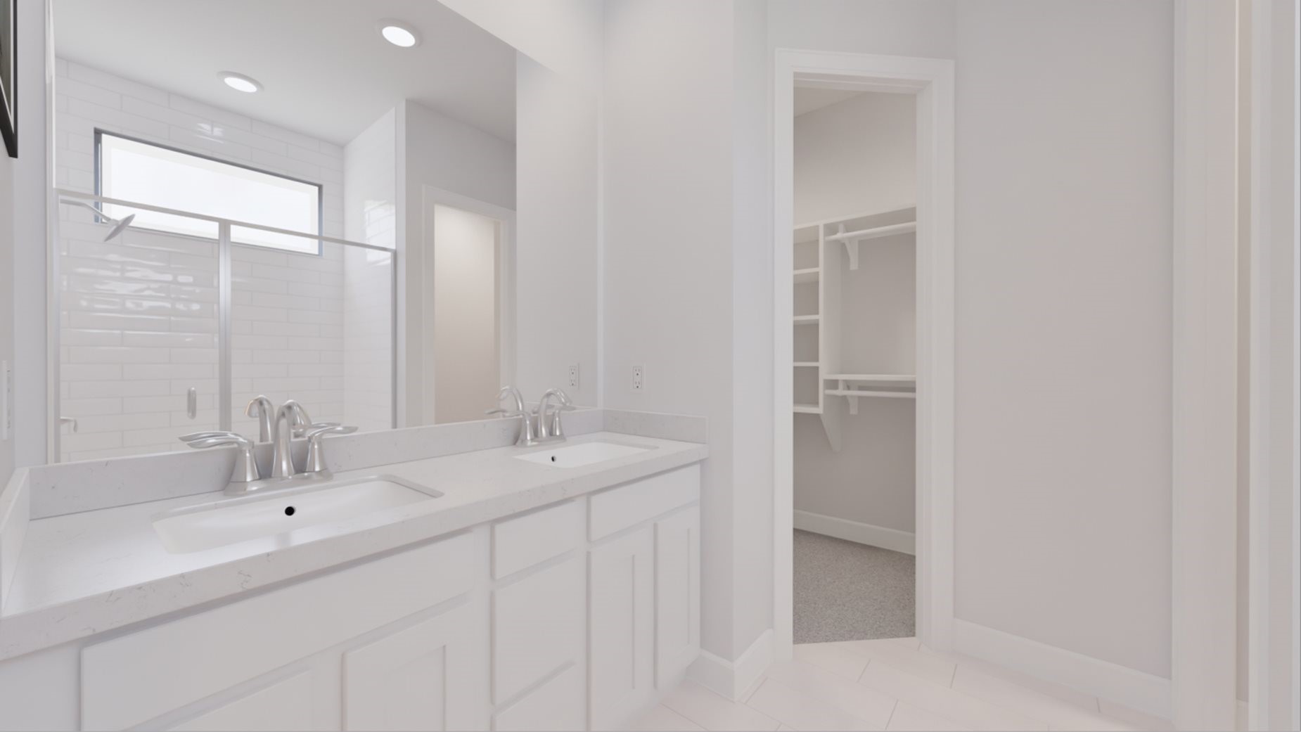 4227 Eagle Pass Drive Rosenberg, TX 77469 - Photo 12 of 15 a bathroom with a double vanity sink and mirror