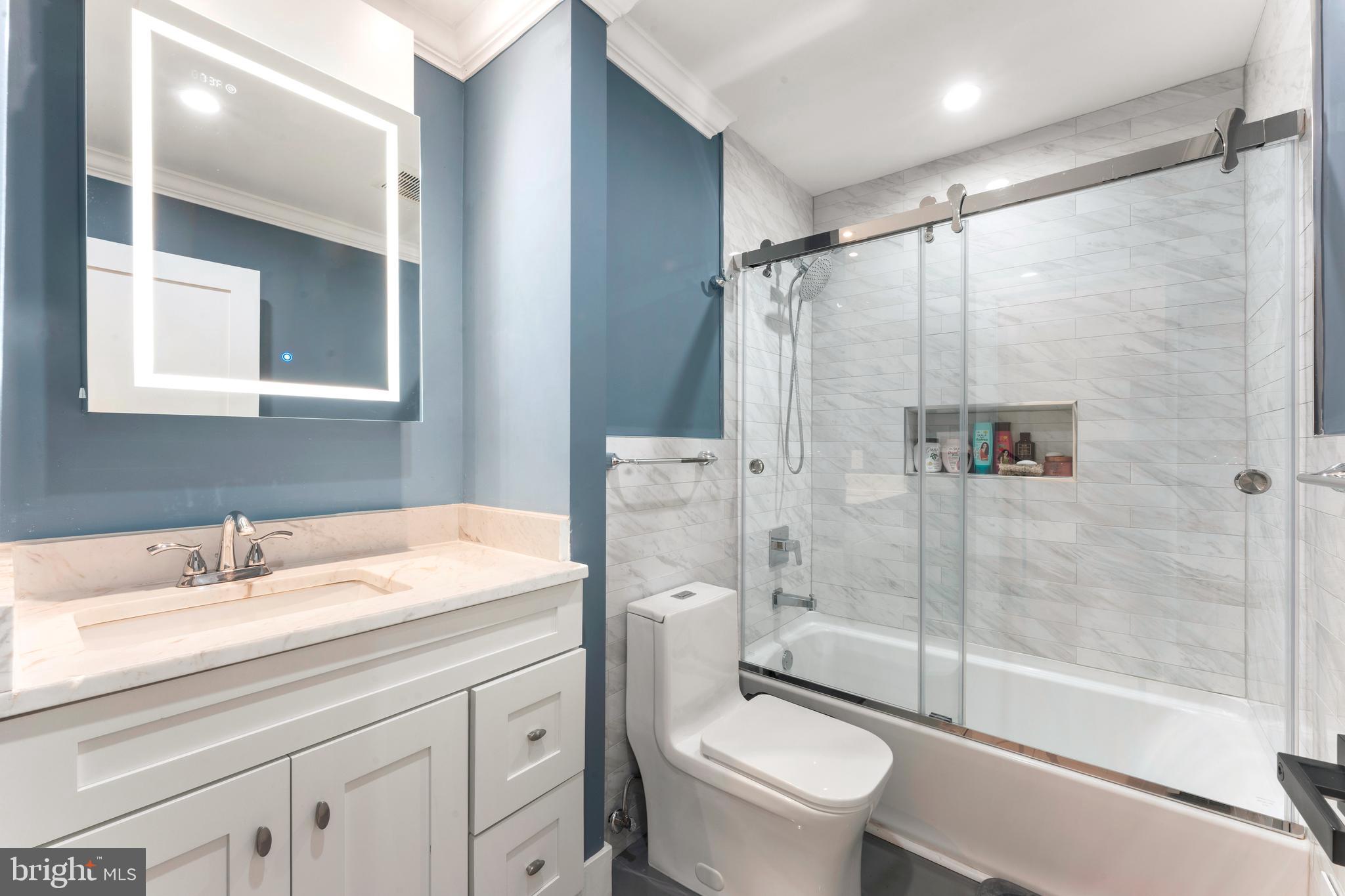 528 Hoyt Road Huntingdon Valley, PA 19006 - Photo 22 of 56 a bathroom with a sink a toilet and shower