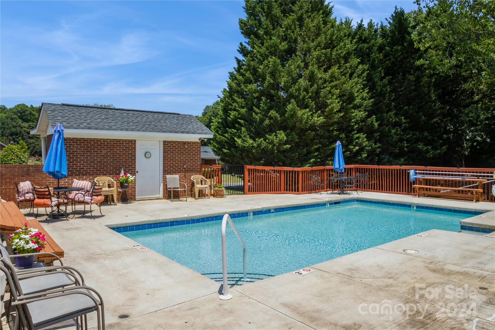 19960 Oak Leaf Circle Cornelius, NC 28031 - Photo 34 of 35 a view of a backyard with swimming pool