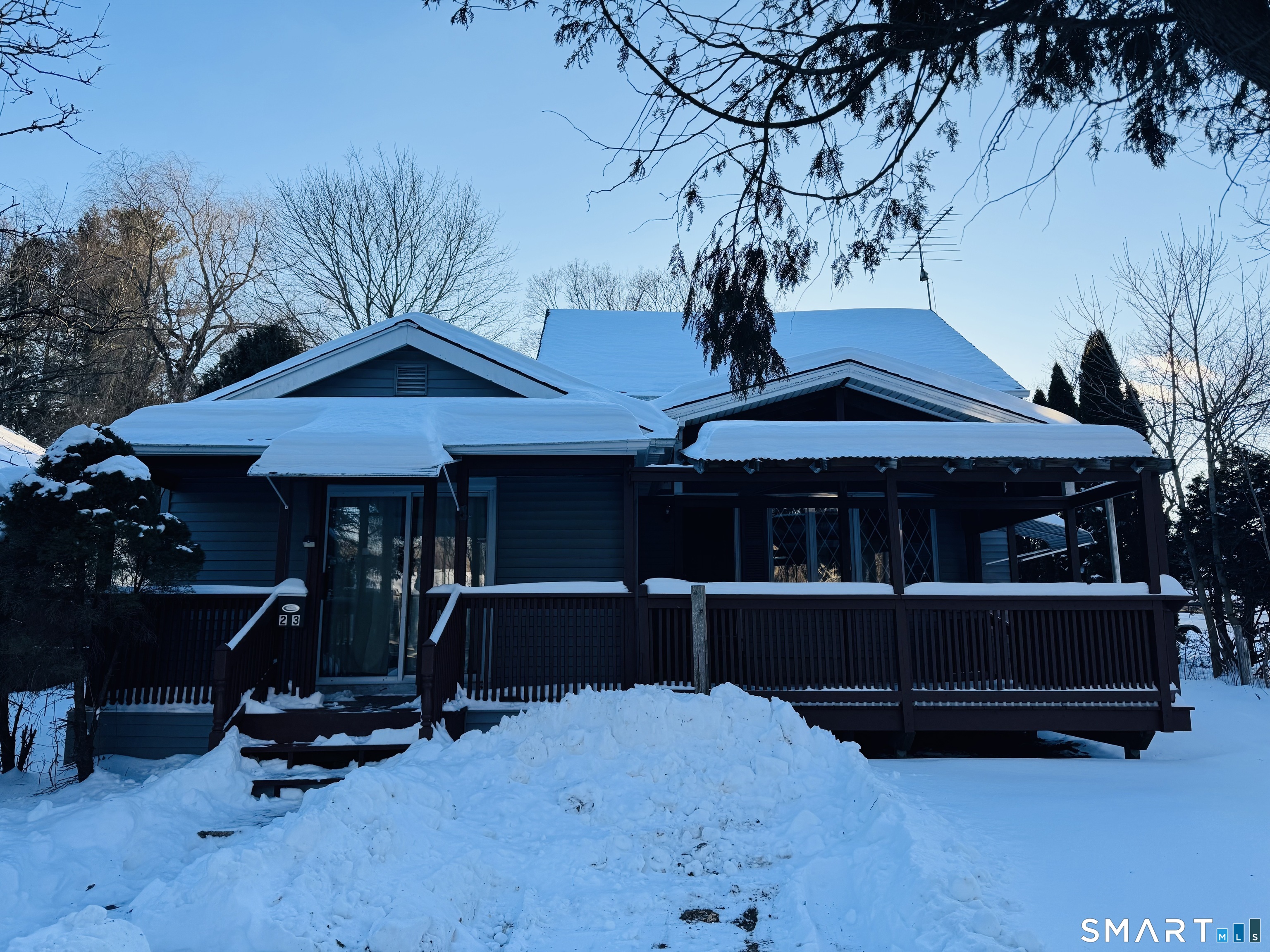 23 High Street Plainfield, CT 06354 - Photo 22 of 22 a view of backyard with deck and outdoor seating