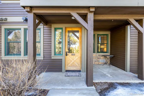 a view of a entryway door front of house
