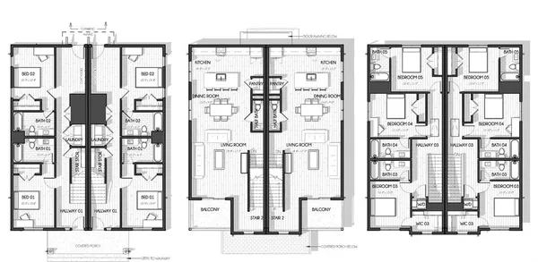 a black and white photo of a living room