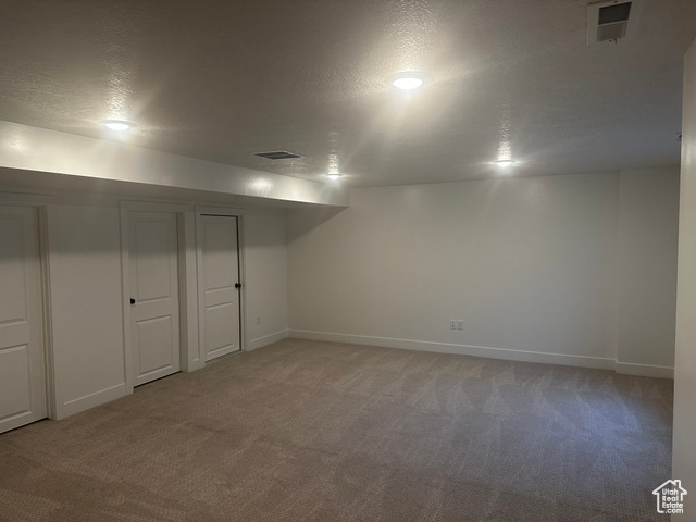 80 South Moonlit Road Mapleton, UT 84664 - Photo 16 of 18 Finished below grade area with a textured ceiling and light carpet
