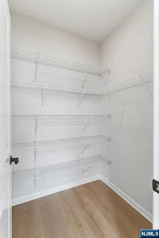 a view of a room with empty racks