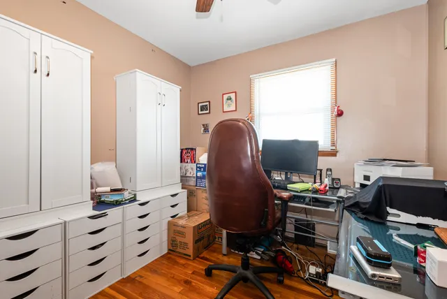 a room with furniture and a window