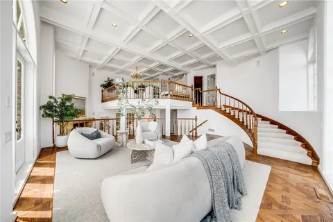 a view of a building with an empty space