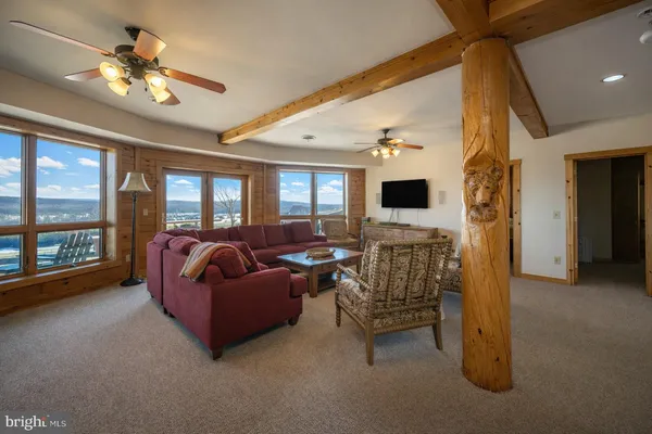 a view of an ocean and beach