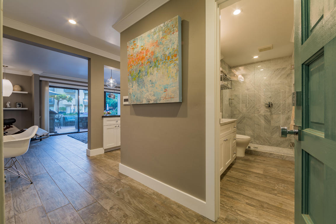 3375 Foothill Road, Unit 213 Carpinteria, CA 93013 - Photo 10 of 25 a view of a bathroom with a tub and shower