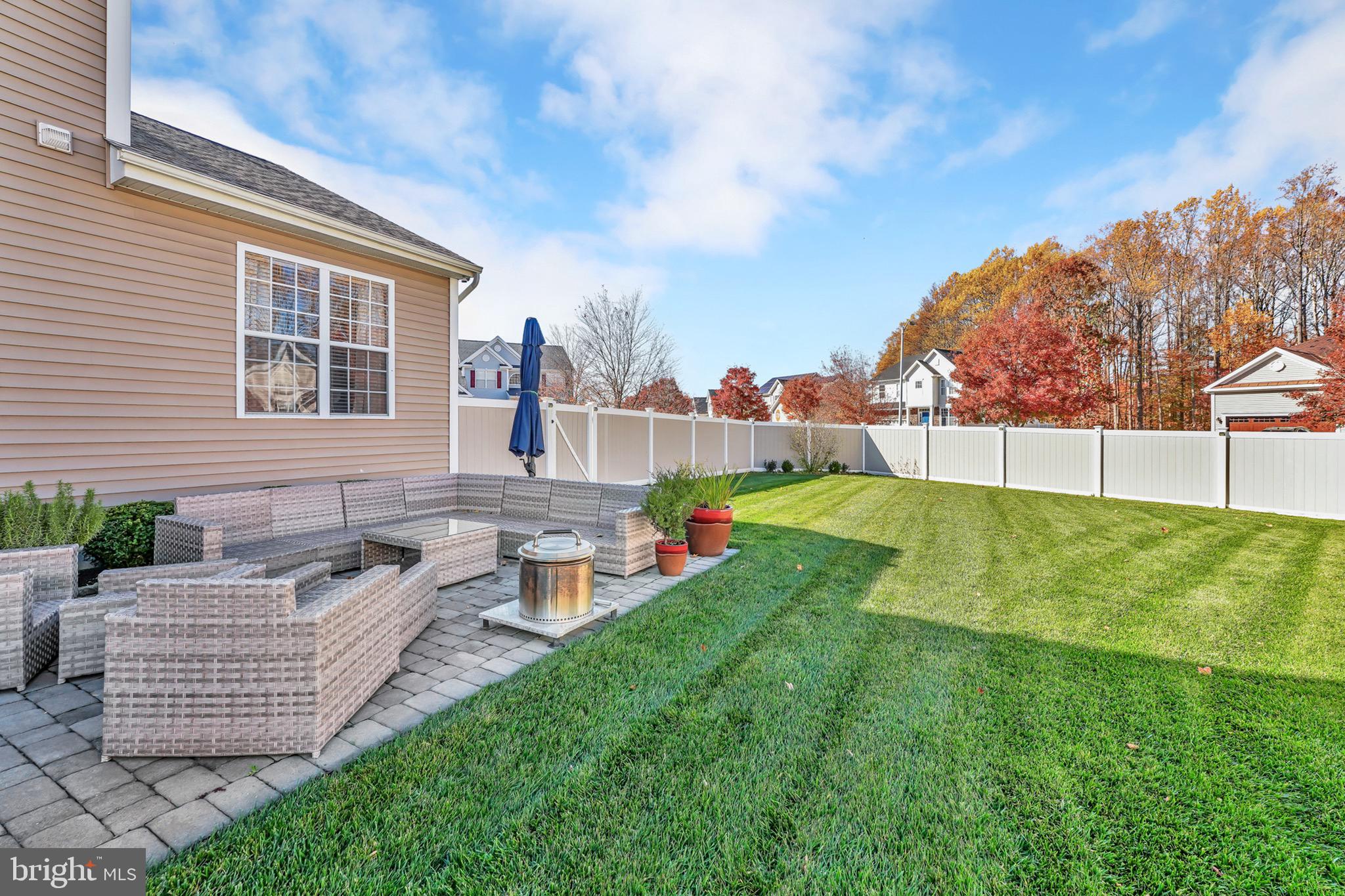 63 Homestead Drive Pemberton, NJ 08068 - Photo 36 of 46 a view of backyard with seating area and green space