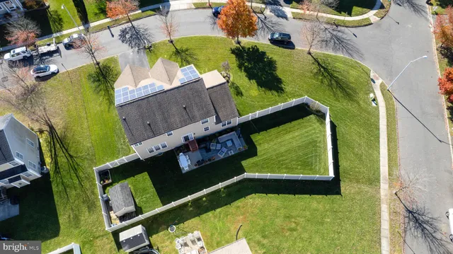 an aerial view of a house having outdoor space