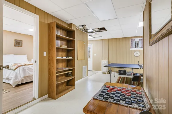 a room with furniture and a rug