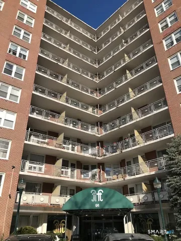 a front view of a building