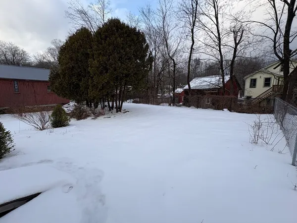 a view of outdoor space with lots of trees