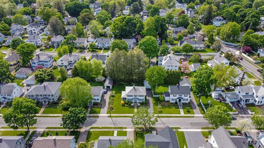 23 Pinewood Road Needham, MA 02492 - Photo 4 of 31 an aerial view of residential houses with outdoor space