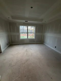 an empty room with a window