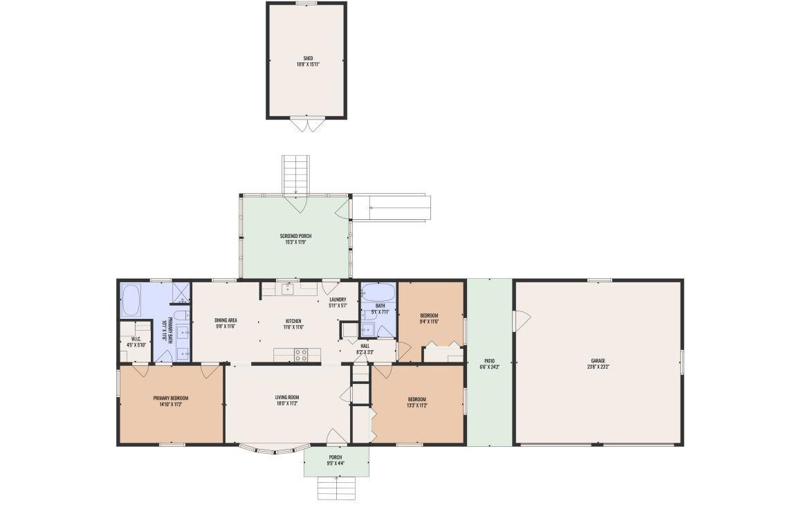 1313 Ewing Drive Garner, NC 27529 - Photo 46 of 46 a picture of a floor plan