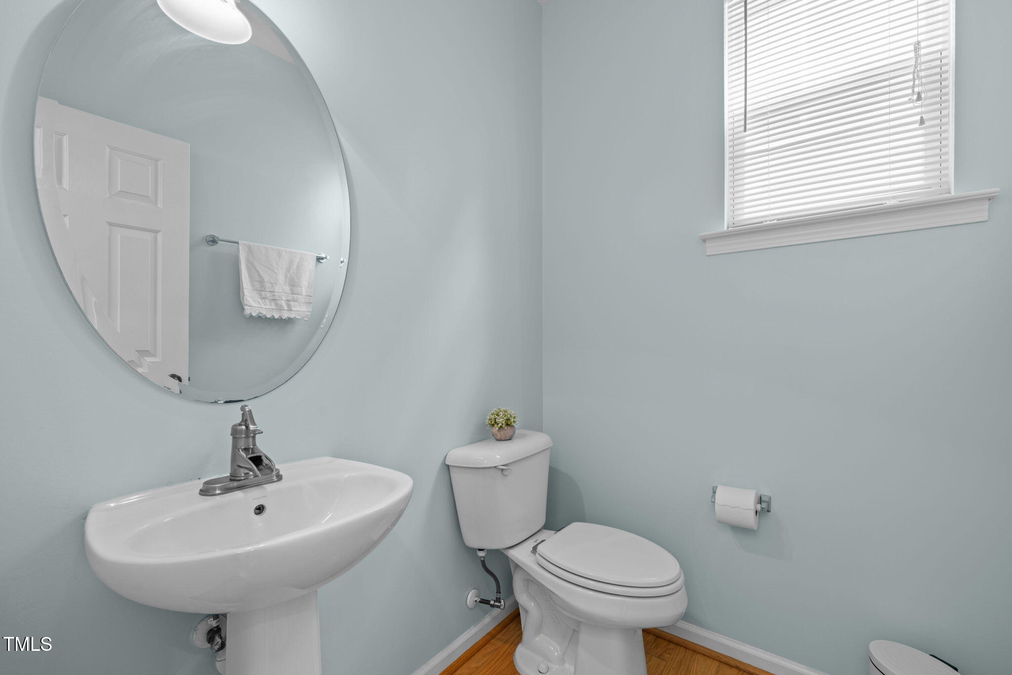 706 Delta Downs Drive Cary, NC 27519 - Photo 20 of 42 a bathroom with a toilet a sink and mirror