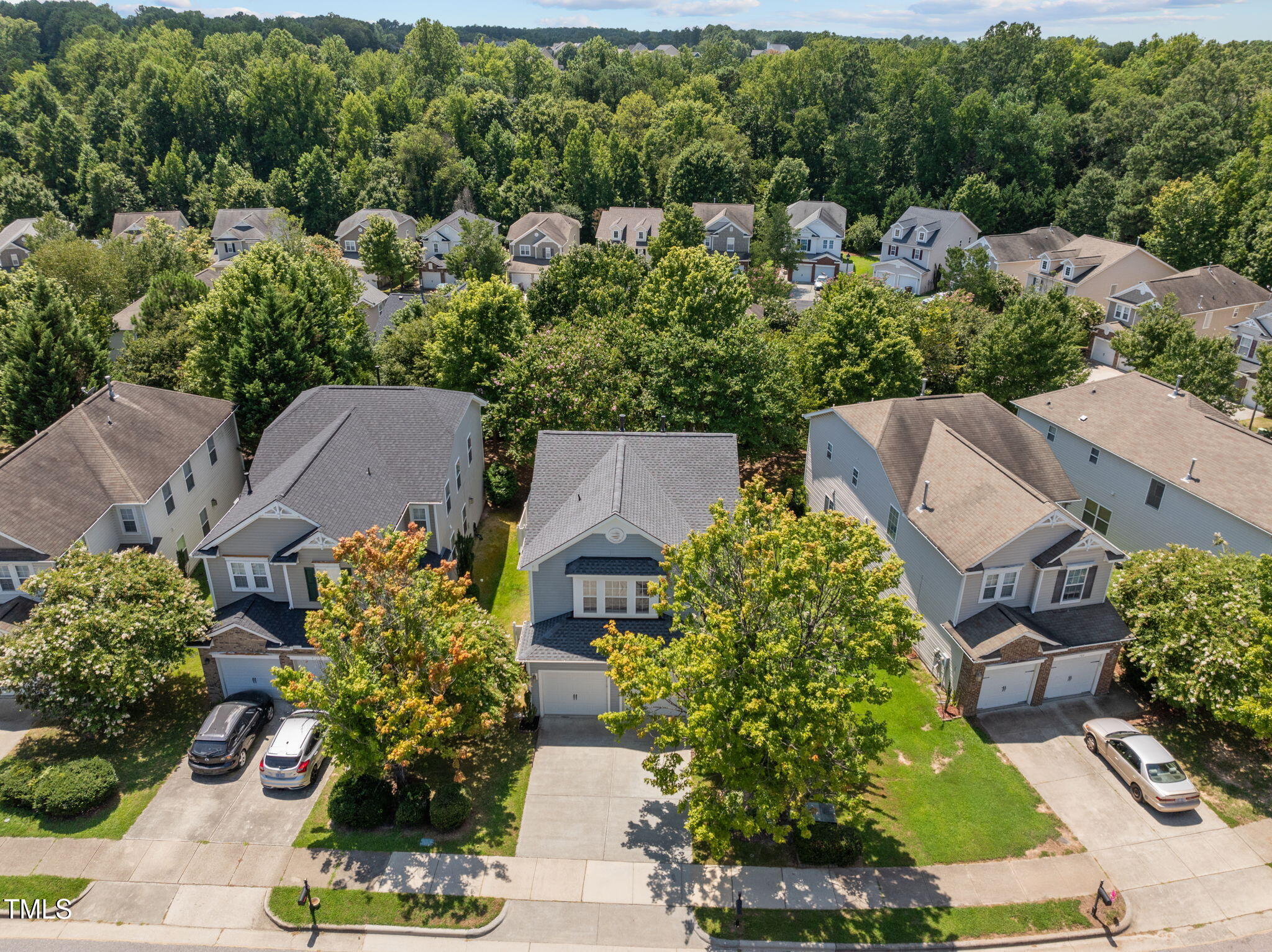 706 Delta Downs Drive Cary, NC 27519 - Photo 36 of 42 an aerial view of house with yard