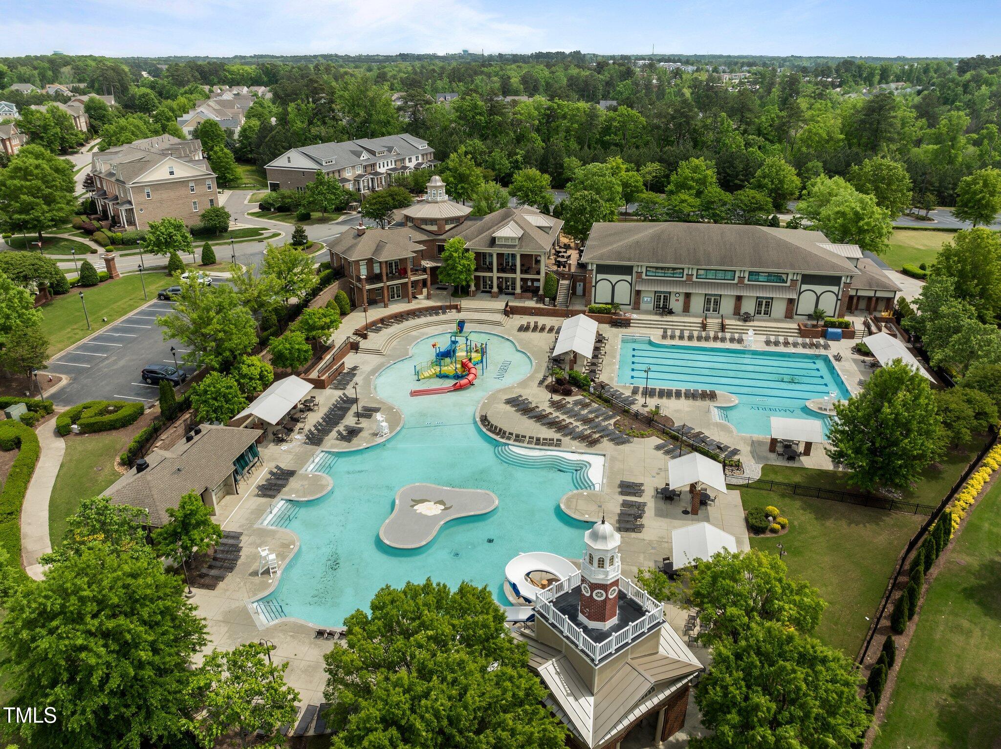 706 Delta Downs Drive Cary, NC 27519 - Photo 40 of 42 an aerial view of a house with outdoor space