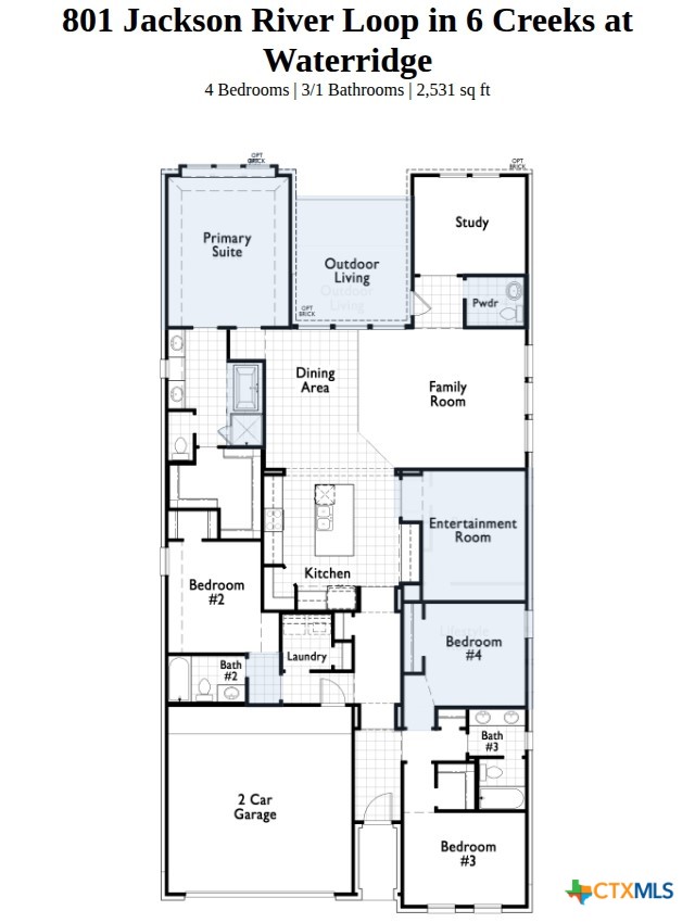 801 Jackson River Loop Kyle, TX 78640 - Photo 28 of 28 Spec Floorplan