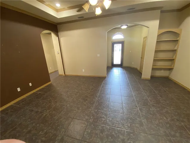 a view of a hallway with entryway