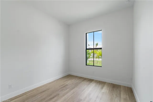 an empty room with a window