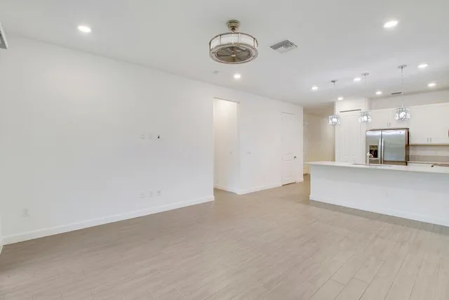 an empty room with a window