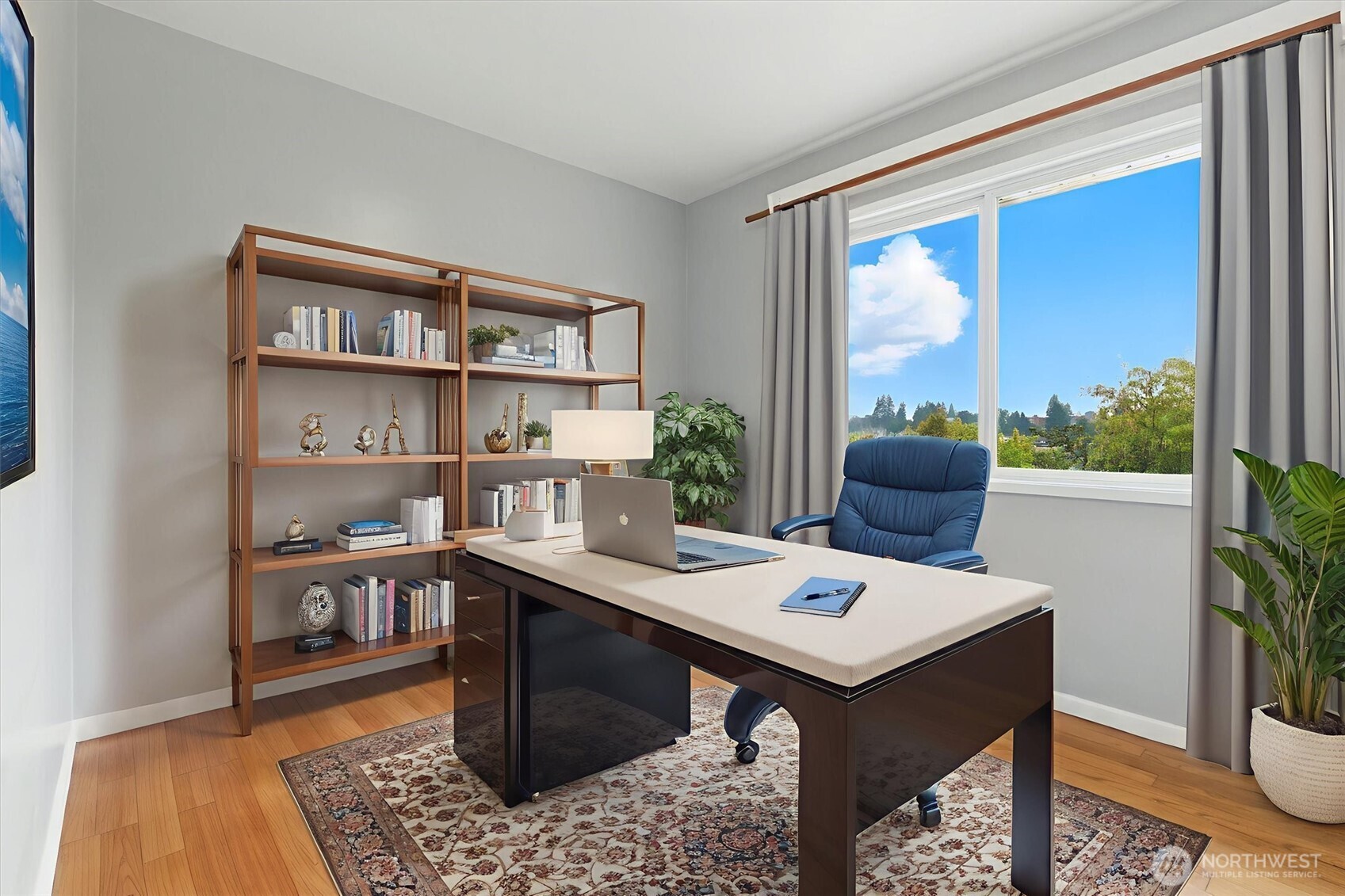 2510 Stephenson Avenue Bremerton, WA 98310 - Photo 17 of 40 a view of a workspace with furniture and a potted plant