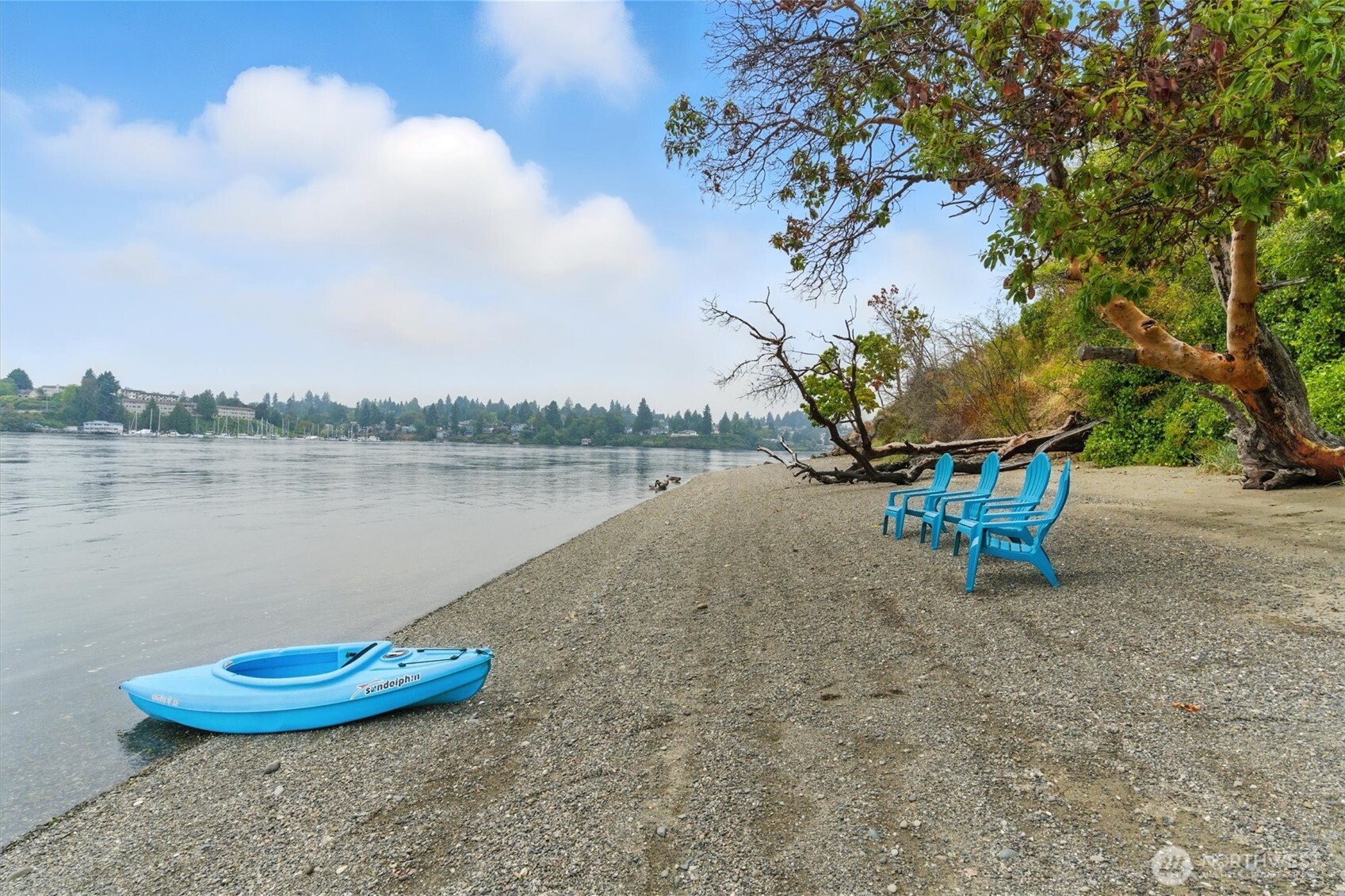 2510 Stephenson Avenue Bremerton, WA 98310 - Photo 6 of 40 a view of a lake with a table and a chair