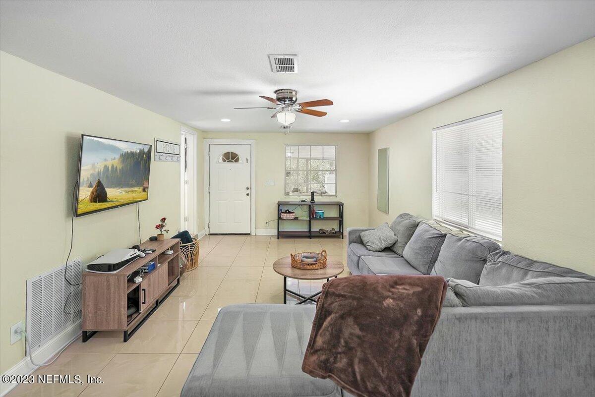 197 Lynn Street St. Augustine, FL 32084 - Photo 6 of 24 a living room with furniture and a flat screen tv