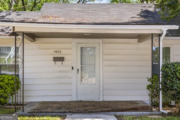 a view of a door front of a house